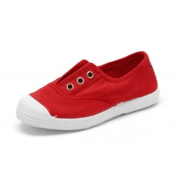 Cienta dyed slip-on sneaker in red